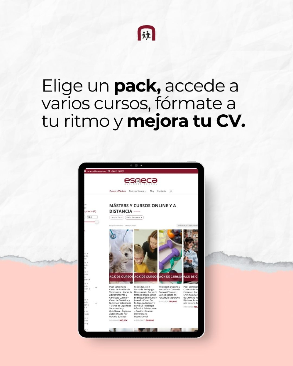 ESNECA's tweet photo. ¿Estás pensando en formarte en un área específica sin arruinarte? 💸
Tenemos la solución ✨ Hemos lanzado packs de cursos online con los que puedes estudiar más… pagando menos.
https://t.co/TRti2jEeZD
#elearning #formacion #formaciononline #masteronline #packdecursos https://t.co/x2h0Z1BT5P