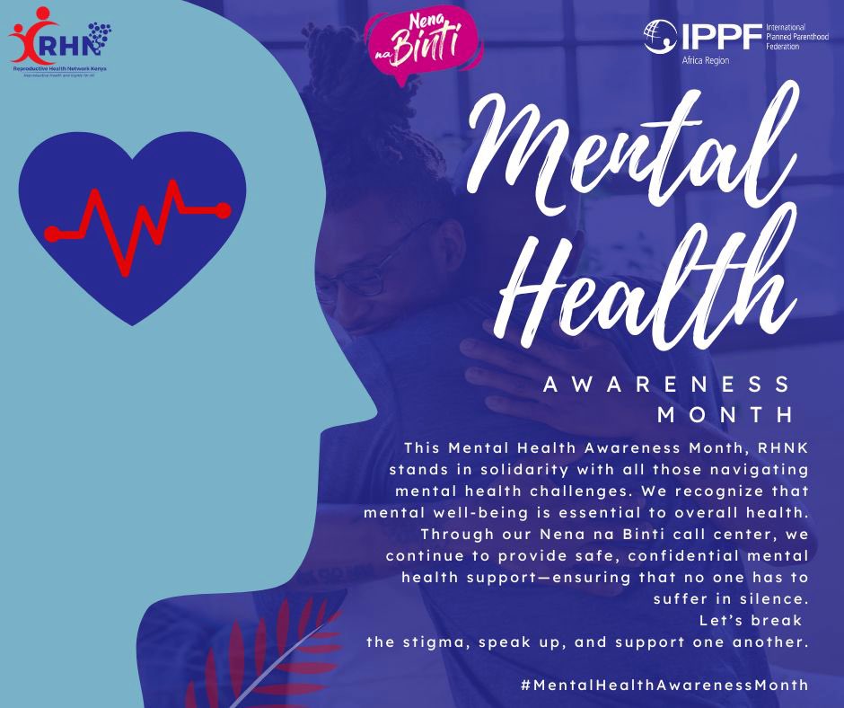 This #MentalHealthAwarenessMonth,we stand united in breaking the silence, challenging the stigma, and fostering a culture of care, compassion, and understanding. 

Mental health is just as important as physical health and everyone deserves access to the support.
#NenaNaBinti