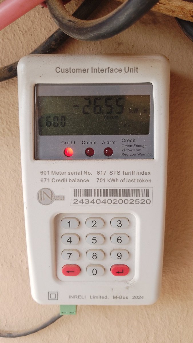 Mr. Ubani (@dicksonubani) on Twitter photo <a href="/aedcelectricity/">aedcelectricity</a> This meter has been reading in deficit for no just cause. I have bought ₦3000 worth of units and it vanished without any value for money.
Meter name: Abiola Kuyoro
Meter number: 0219240023867
Address: Back of Stone off Hakimi HSE No. 15/951 Zuma. <a href="/aedcelectricity/">aedcelectricity</a> This meter has been reading in deficit for no just cause. I have bought ₦3000 worth of units and it vanished without any value for money.
Meter name: Abiola Kuyoro
Meter number: 0219240023867
Address: Back of Stone off Hakimi HSE No. 15/951 Zuma.