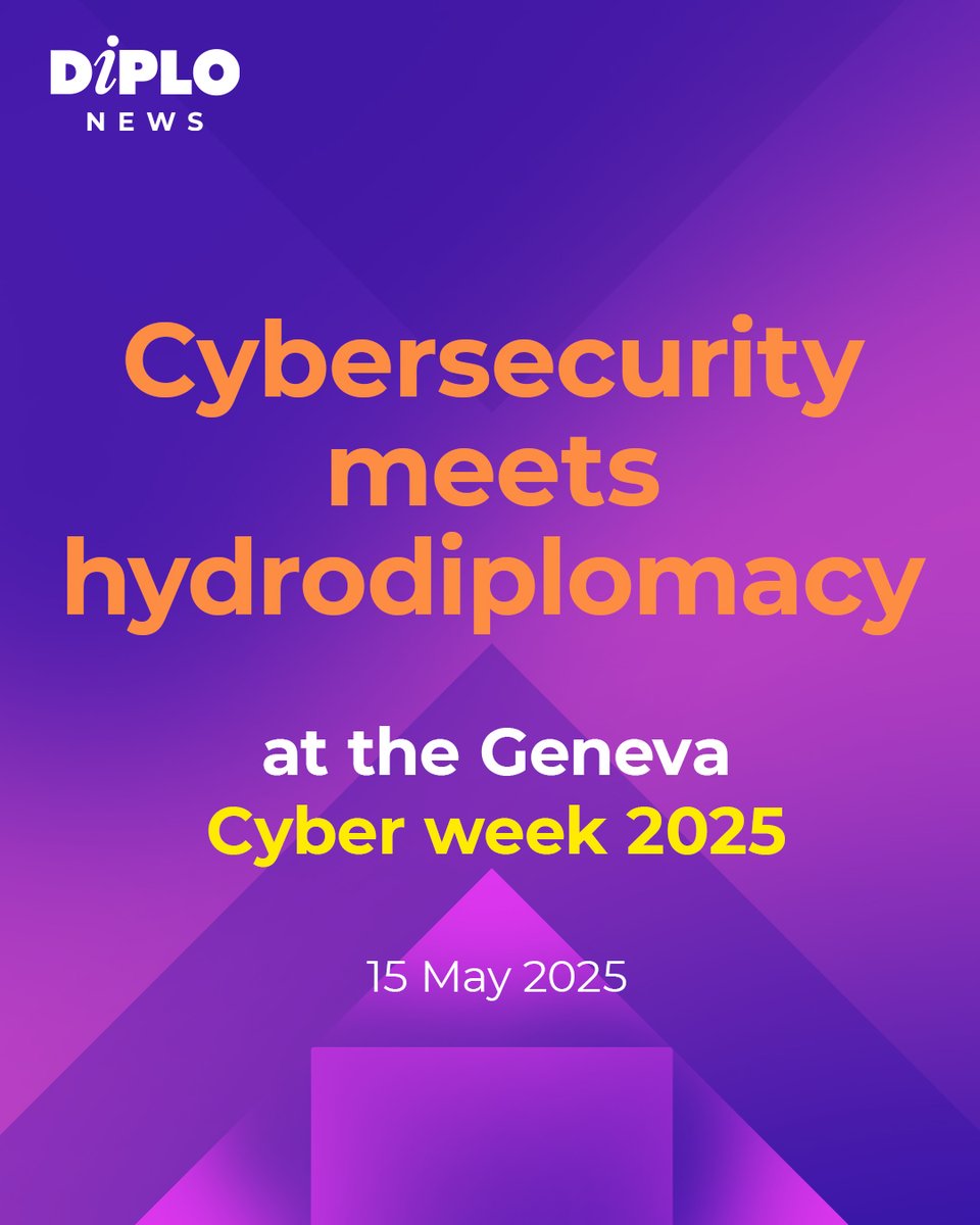 DiplomacyEdu's tweet image. 🌐💧 Cybersecurity meets hydrodiplomacy!

Join us at Geneva Cyber Week 2025 to explore how shared water and digital infrastructures can shape peace and cooperation.

🗓️ 15 May
🕑 14:00 CEST
➡️ diplomacy.edu/event/cybersec…
.
.
#DiploNews #GenevaCyberWeek #CyberPeace #Hydrodiplomacy