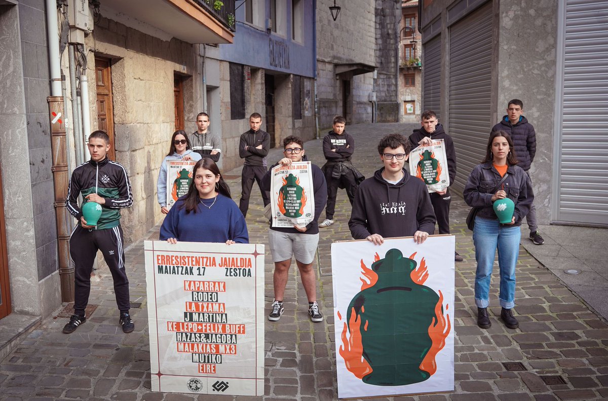 𝗘𝗥𝗥𝗘𝗦𝗜𝗦𝗧𝗘𝗡𝗧𝗭𝗜𝗔 𝗝𝗔𝗜𝗔𝗟𝗗𝗜𝗔
Dena prest Erresistentzia Jaialdirako!

🎟️Sarrerak Haginpe eta Mollergi tabernetan salgai daude eta online bidezko sarreren linka biografian dago eskuragarri.

🗓️Maiatzak 17
📍Foru Plaza, Zestoa

Animatu!