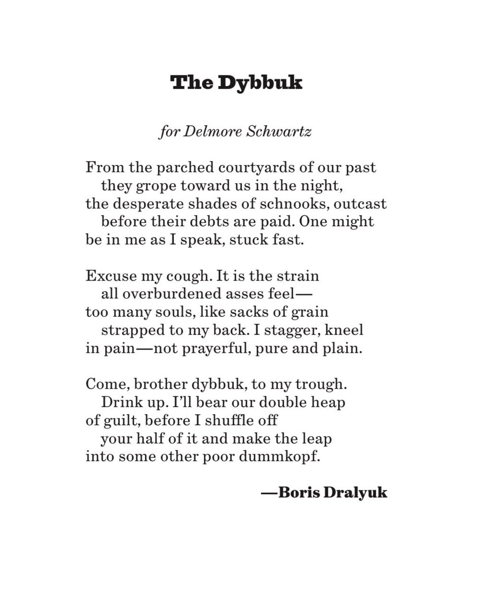 Boris Dralyuk (@borisdralyuk) on Twitter photo A poem for Delmore Schwartz, from one schnook to another, in the May 29 issue of <a href="/nybooks/">The New York Review of Books</a>, now up. A poem for Delmore Schwartz, from one schnook to another, in the May 29 issue of <a href="/nybooks/">The New York Review of Books</a>, now up.