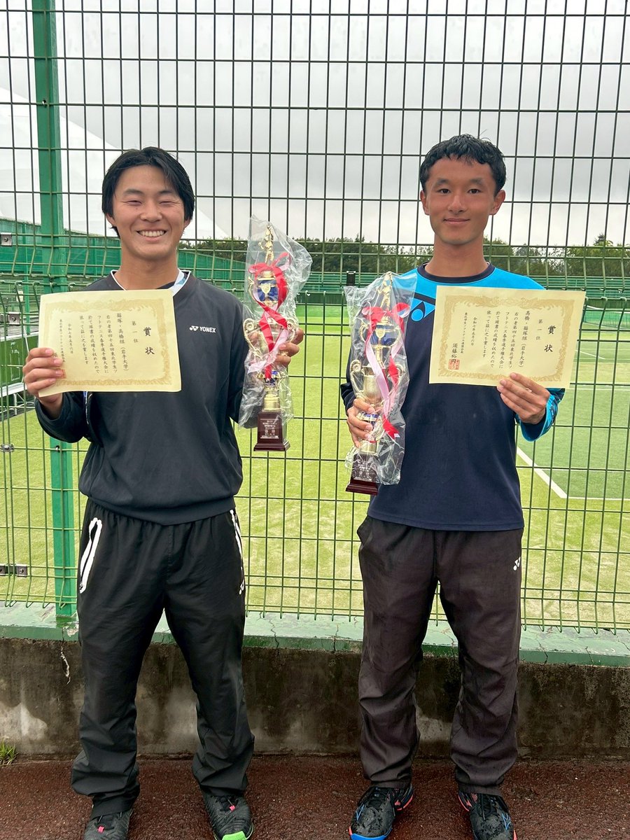 ganteni's tweet photo. 5月5~6日(月〜火)
東北学生ソフトテニス春季選手権大会
(会長杯個人ダブルス)

【結果】
男子
第1位 猫塚新大・高橋柊真(3年・3年)ペア

女子
ベスト16 中野舞・大久保理子(4年・4年)ペア
ベスト16 小泉いち菜・木下愛優夏(3年・2年)ペア

以上3ペアがインカレ出場権を獲得しました。 https://t.co/5zdPHUia7q