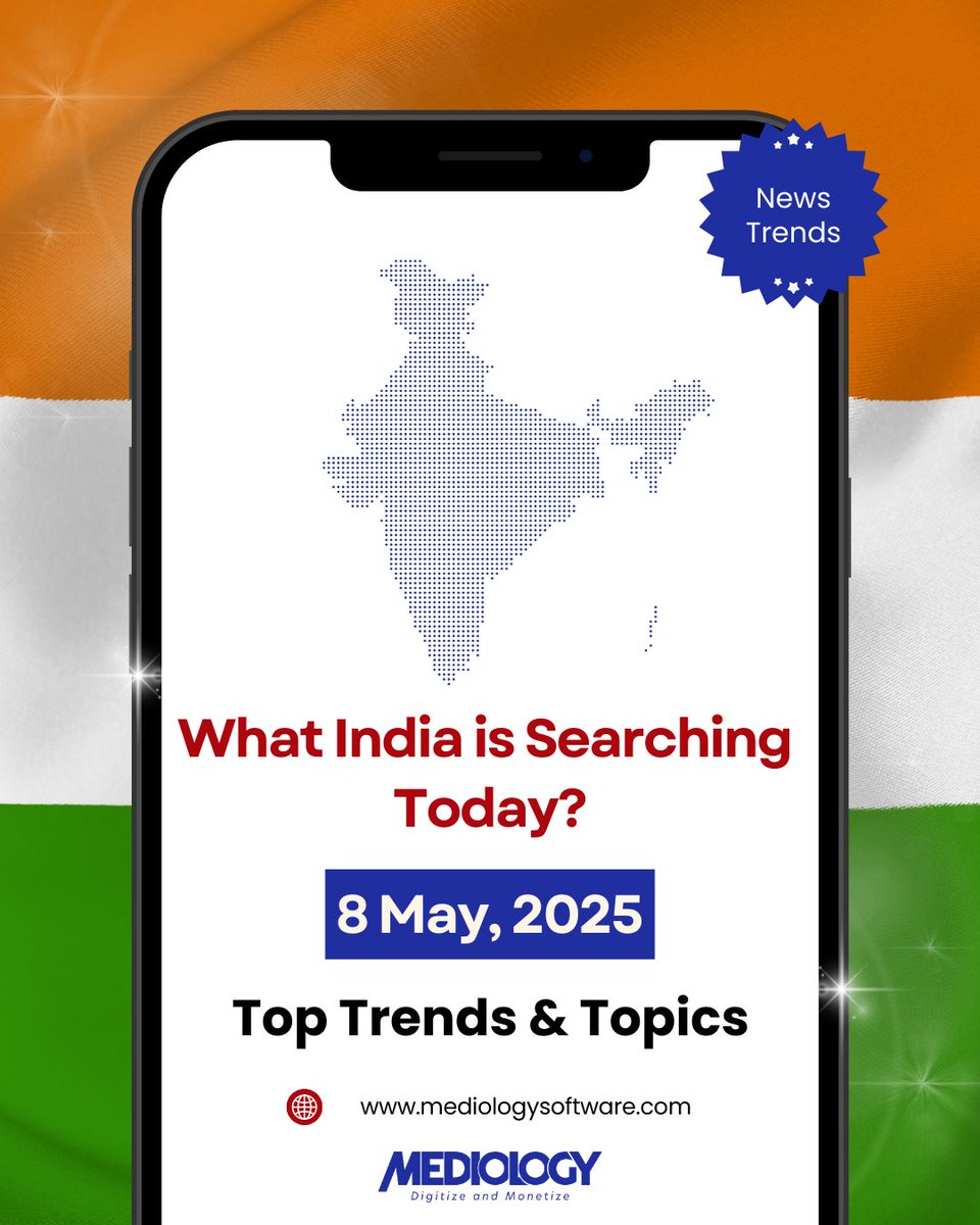 For professionals, marketers, and business leaders, understanding what’s capturing public attention today can unlock powerful insights into consumer behavior, emerging opportunities, and cultural shifts.  Here’s a snapshot of what India is searching today!  

#searchtrends