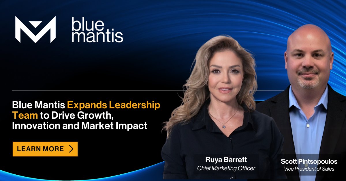 We are proud to announce the appointments of Ruya Barrett as CMO and Scott Pintsopoulos as VP of Sales. Together, they will help us drive #innovation and deliver exceptional outcomes for our clients. okt.to/lgONMi #LetsMeetTheFuture #OneTeamOneMantis