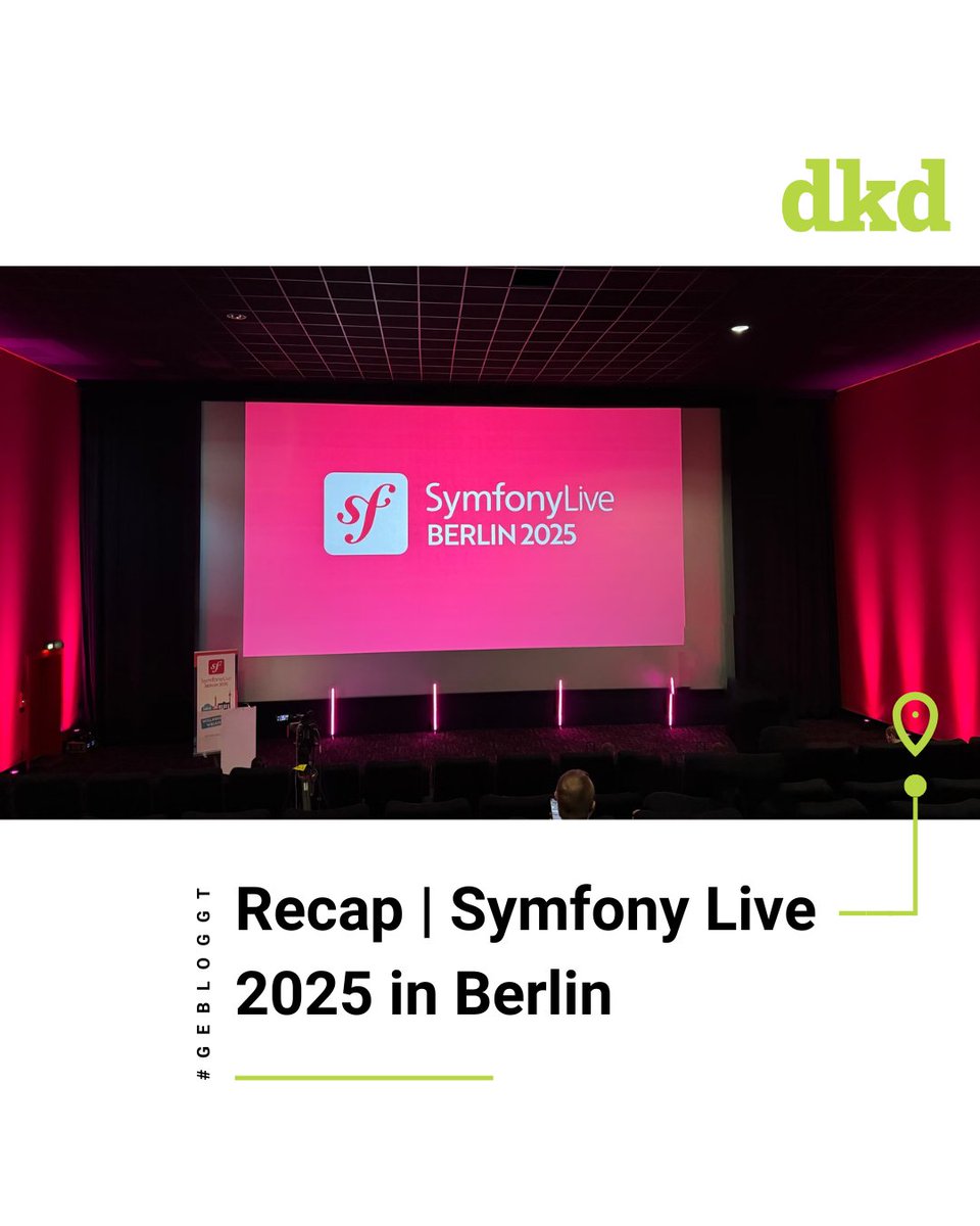 dkd_de's tweet image. #gebloggt Recap Symfony Live 2025 in Berlin 🧑🏼💻🧑🏽💻
In unserem neuen Blogbeitrag teilen wir persönliche Eindrücke, fachliche Highlights und die Begeisterung für Symfony, Testing, Agentic Applications & Co.
⬇️ Jetzt den Blogbeitrag lesen ⬇️
dkd.de/de/blog/symfon…
#symfonylive