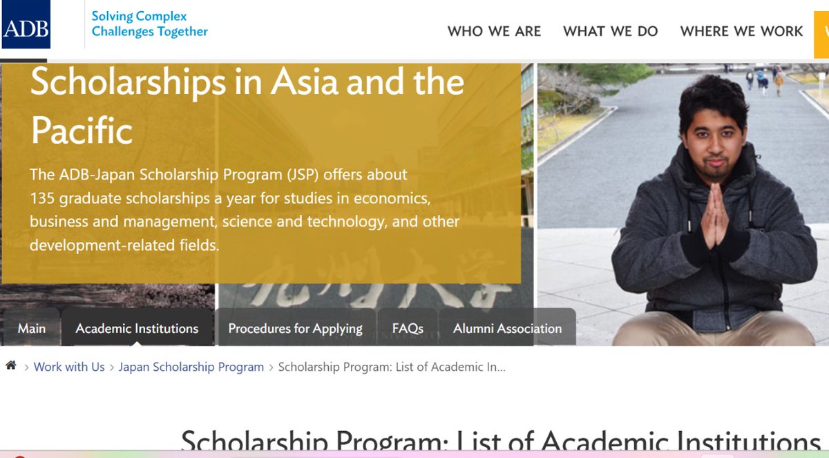 Apply for the Asian Development Bank Fully Funded Scholarship, you can apply in many countries like USA, Singapore, Japan, Hong Kong, China so on... and can apply for many subjects.