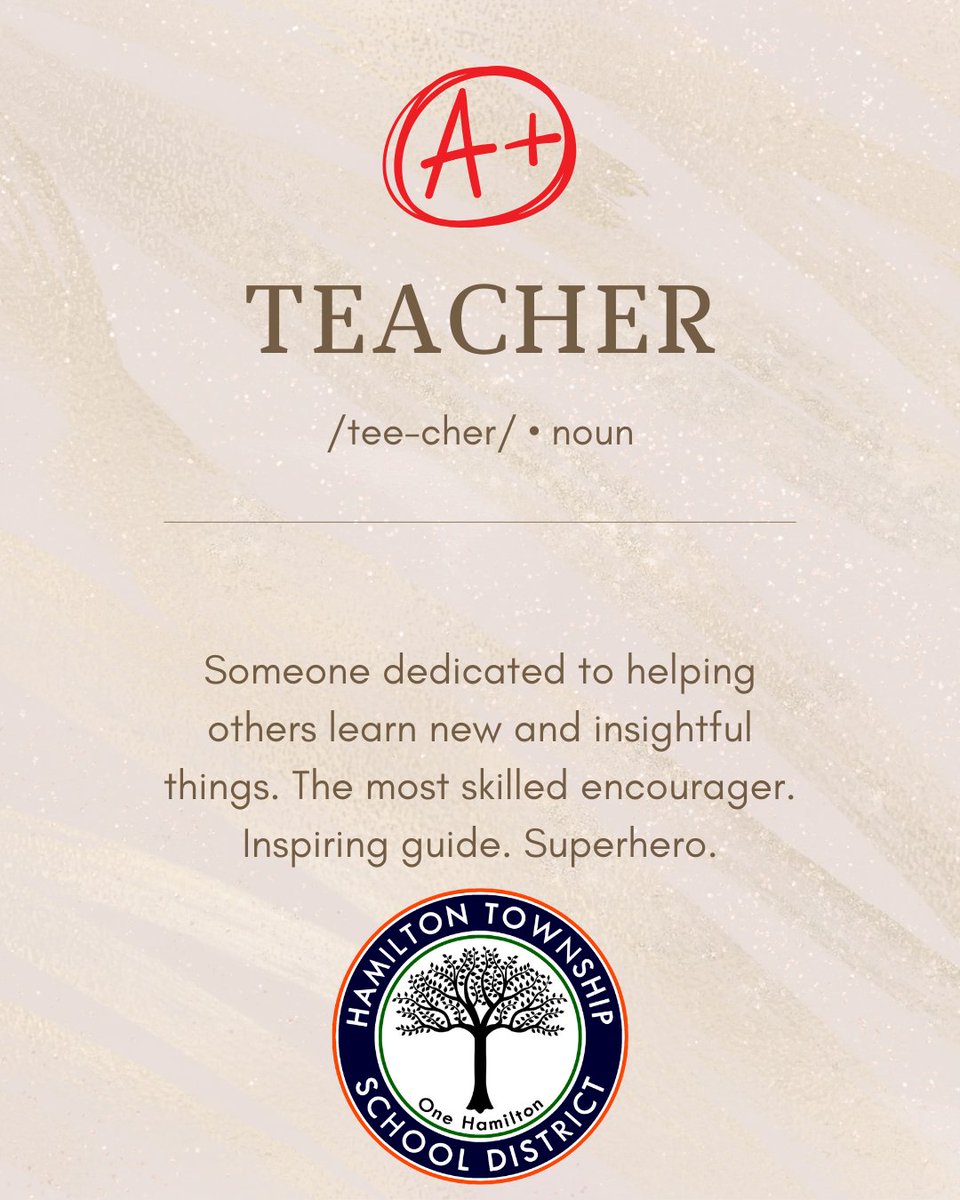WeAreHTSD (@wearehtsd) on Twitter photo π£ This Week in Hamilton!
Day 4οΈβ£ of Teacher Appreciation Week π
Thank you to our HTSD Teachers for being a Superhero Every Day @ HTSD βοΈ
#HTSD #HTSDpride
<a href="/ScottRRocco/">Scott Rocco, Ed.D.</a> <a href="/HTSDSecondary/">Jim Altobello Ed.D.</a> <a href="/HTSDCurriculum/">Hamilton Twp. C&I</a> <a href="/LauraGeltch/">Laura Geltch</a> <a href="/HTSD_HR/">@HTSD_HR</a> π£ This Week in Hamilton!
Day 4οΈβ£ of Teacher Appreciation Week π
Thank you to our HTSD Teachers for being a Superhero Every Day @ HTSD βοΈ
#HTSD #HTSDpride
<a href="/ScottRRocco/">Scott Rocco, Ed.D.</a> <a href="/HTSDSecondary/">Jim Altobello Ed.D.</a> <a href="/HTSDCurriculum/">Hamilton Twp. C&I</a> <a href="/LauraGeltch/">Laura Geltch</a> <a href="/HTSD_HR/">@HTSD_HR</a>