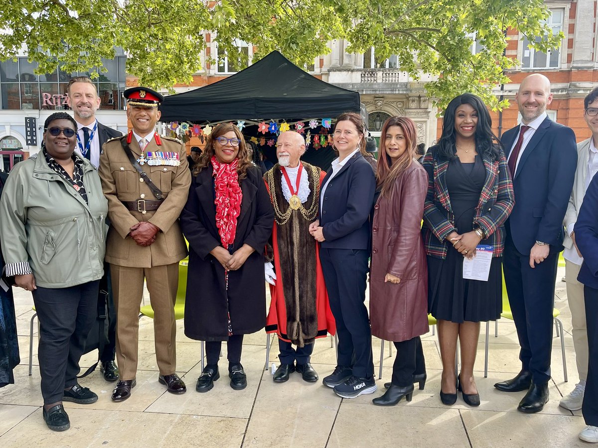 Uplifting and moving Lambeth VE Day Celebration in Windrush Square this morning.