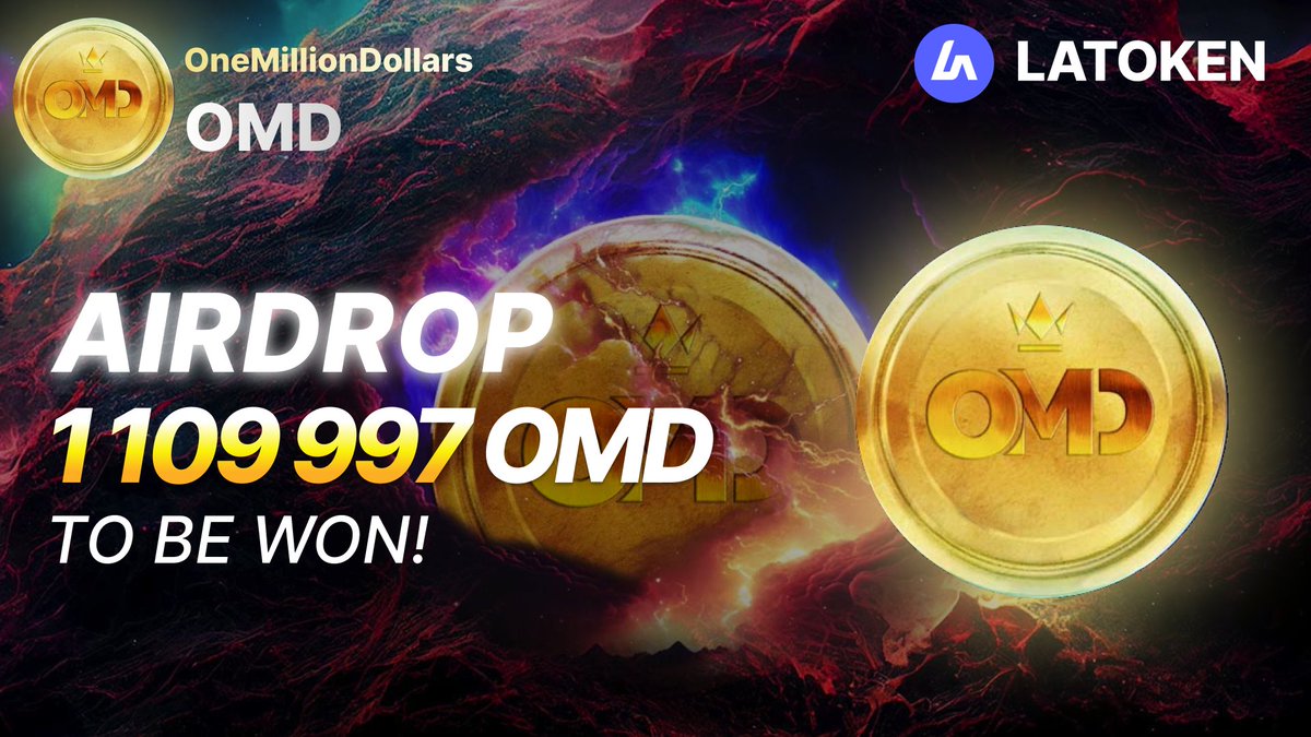 🏆 1,109,997 Onemilliondollars (OMD) AIRDROP on #LATOKEN #OMD

💰 Guaranteed rewards for new traders!
✅ Complete 4 simple tasks.
📲 Tag 5 friends &amp; Retweet.
⏰ May 8th – May 13th, 2025.

JOIN AIRDROP 👉 go.latoken.com/oao9/427b