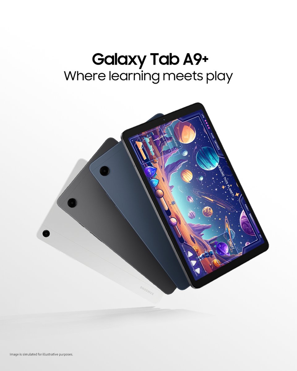 Your binge-watching, gaming, multitasking buddy just leveled up! 
Meet the new Galaxy Tab A9+, which is power-packed with an 11” Display, 8GB of Memory, and 128GB of Storage.

Shop now at samsung.com

#Samsung