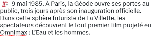tvhier80's tweet photo. 9 mai 1985 - Ouverture de la Géode
🎬 Inauguration de la Géode par François Mitterrand
https://t.co/9j26T5MFIy

🎥 Présentation technique de la Géode et du film L'Eau et les hommes
https://t.co/Bma6pVwjmC

#9mai1985 #actu #geode https://t.co/PQUmKR7D5r