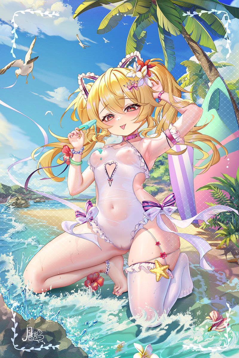 yuexiaoe's tweet photo. 吃个冰棒 清凉一夏  （有差分噢） | 月巴小鹅 #pixiv https://t.co/IX9kqWMRAs https://t.co/AVchsPufqF