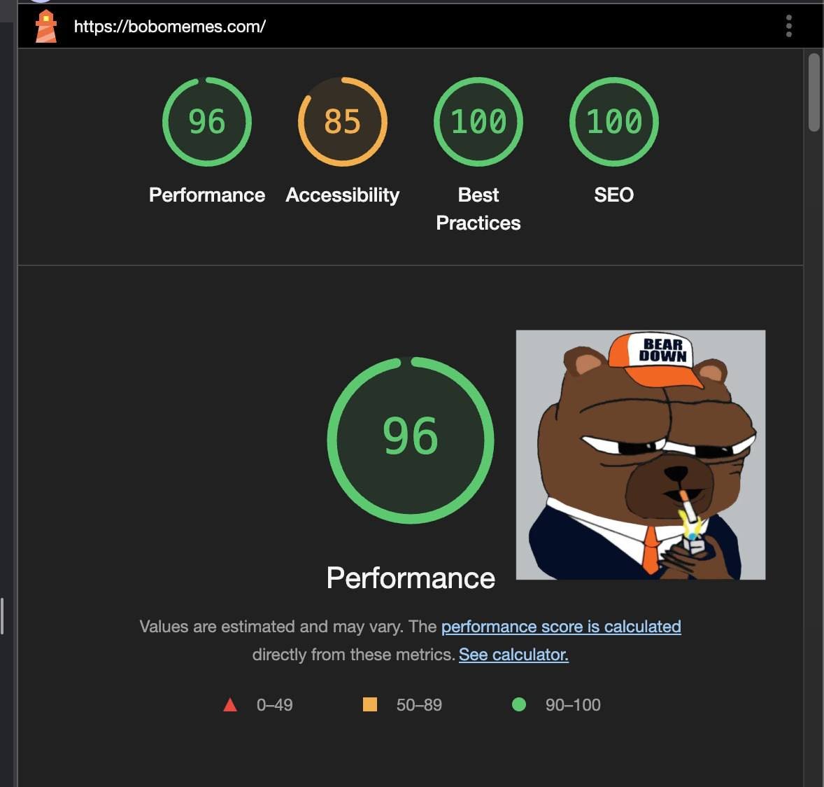 New BoboMemes.com update increased the desktop speeds by 1.5x and mobile by nearly 3x

$BOBO Billions