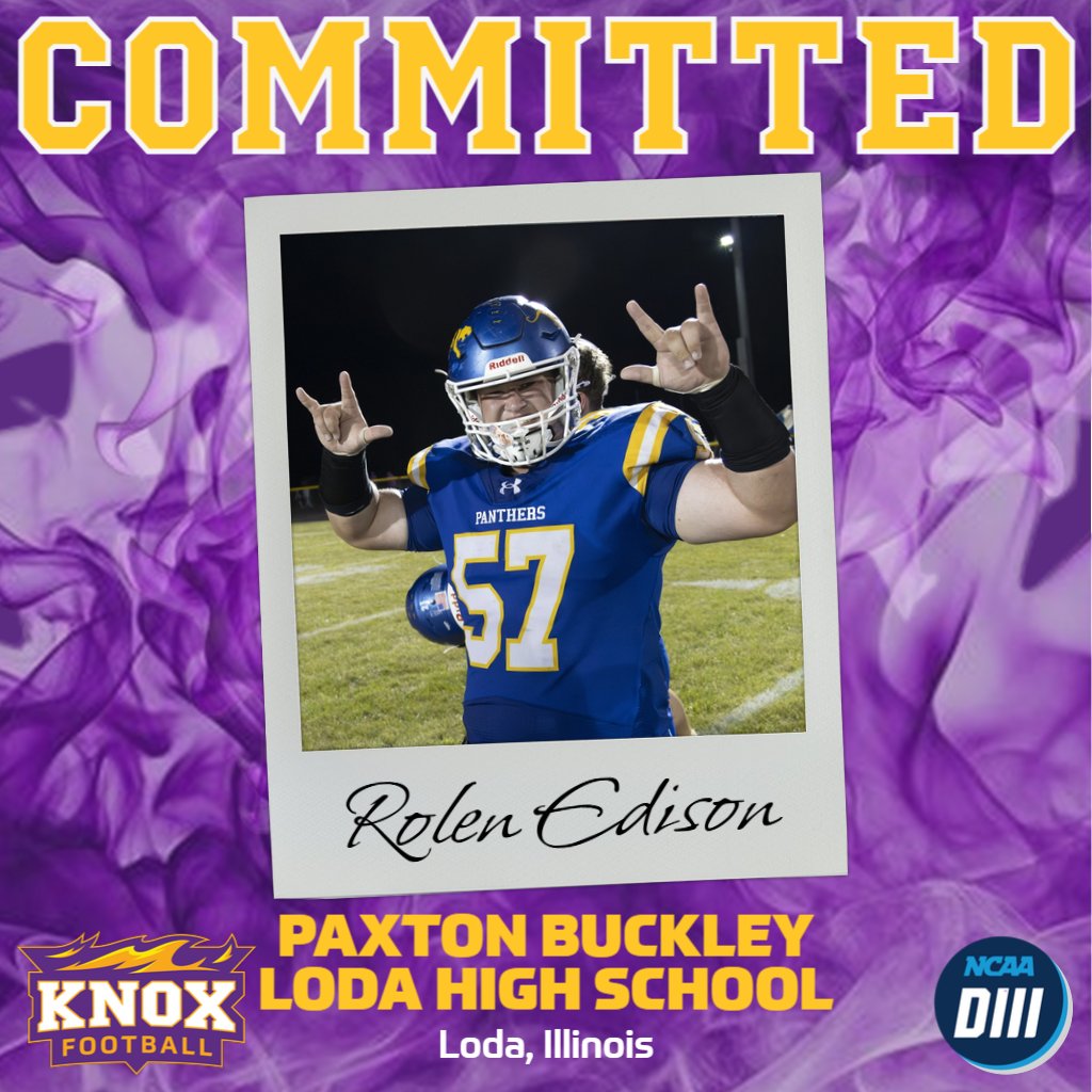 We are excited to announce that Rolen Edison from Paxton Buckley Loda High School will join our program this fall!

#FireFootball | #FireFamily | #AEE