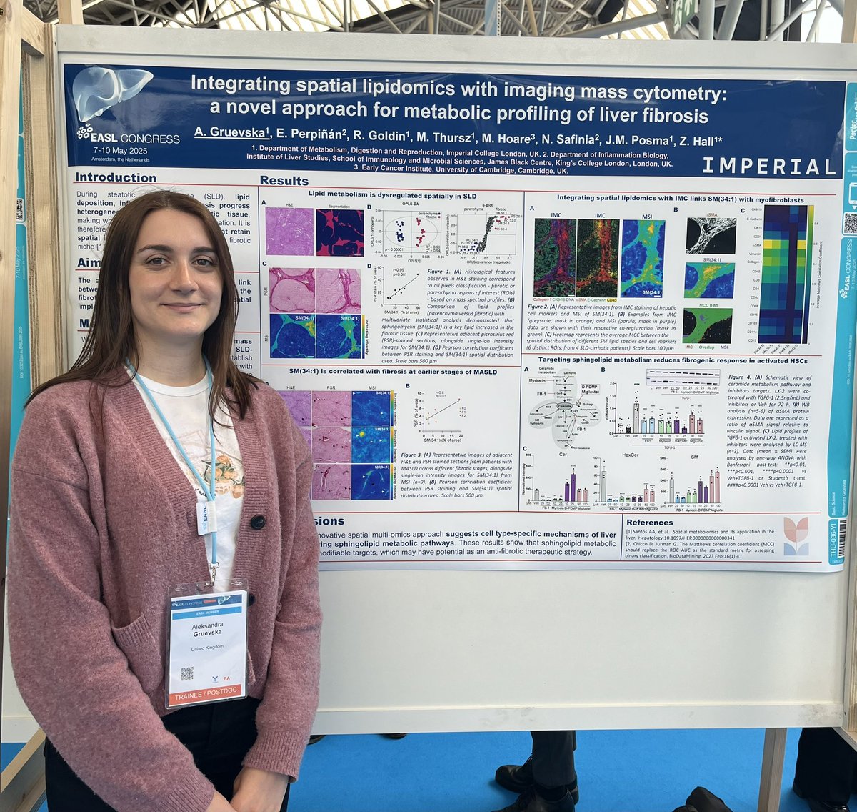 Aleksandra Gruevska (@gruevska_a) on Twitter photo Excited to present our work at #EASLCongress (THU-036-YI). See you tomorrow on the Track Hub 2 - Basic science at 1pm to check how we use #massspecimaging and IMC for metabolic profiling of #liver fibrosis. Special thanks to our collaborators and funders <a href="/zoehall_ICL/">Zoe Hall</a> <a href="/ImperialMDR/">Metabolism, Digestion & Reproduction</a> Excited to present our work at #EASLCongress (THU-036-YI). See you tomorrow on the Track Hub 2 - Basic science at 1pm to check how we use #massspecimaging and IMC for metabolic profiling of #liver fibrosis. Special thanks to our collaborators and funders <a href="/zoehall_ICL/">Zoe Hall</a> <a href="/ImperialMDR/">Metabolism, Digestion & Reproduction</a>