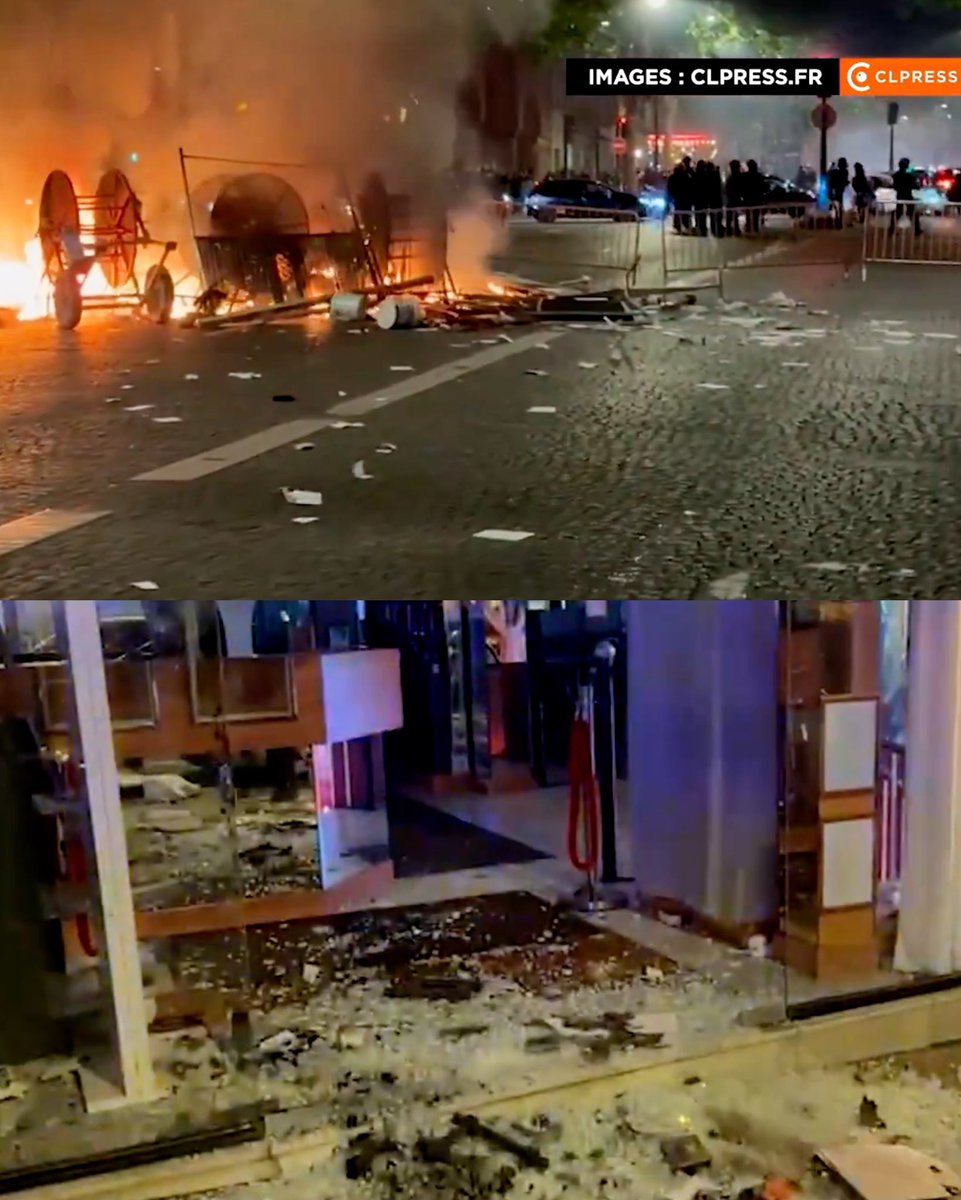 Vous nous foutez la honte!! Vous êtes des sauvages mal éduqués vous profitez d'un moment de joie et de fête pour venir saccager et foutre la merde et après vous vous plaignez du racisme? Génération de cerveaux cassés à la drogue et aux ballons... Force aux vrais supporters du PSG