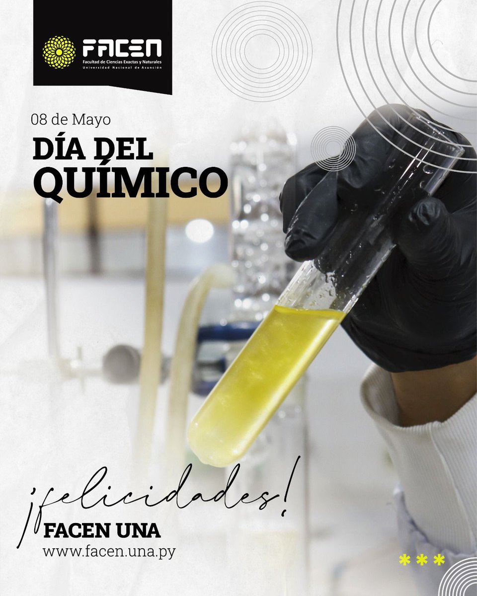 08 de Mayo - Día del Químico
¡Felicitamos a todos los químicos paraguayos!