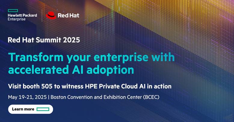 HPE_Alliances's tweet image. Accelerate enterprise #AI adoption with @HPE Private Cloud AI and @RedHat Enterprise Linux. Talk to our experts at #RHSummit, booth 505, to explore our secure, AI-optimized solutions built for enterprise scale: hpe.to/6014NHazk
#HPEAlliances @RedHatPartners @RedHatSummit