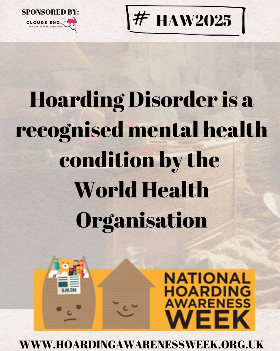 HOARDING AWARENESS WEEK info:
CAMPAIGN rb.gy/crindv
HELP FOR HOARDERS rb.gy/5ycyds

If you/someone you know is affected by extreme clutter/hoarding disorder request a Home Fire Safety Visit.
-> rb.gy/9f89p0

#HAW2025
<a href="/hoardingAW/">hoardingawarenessweek</a>
