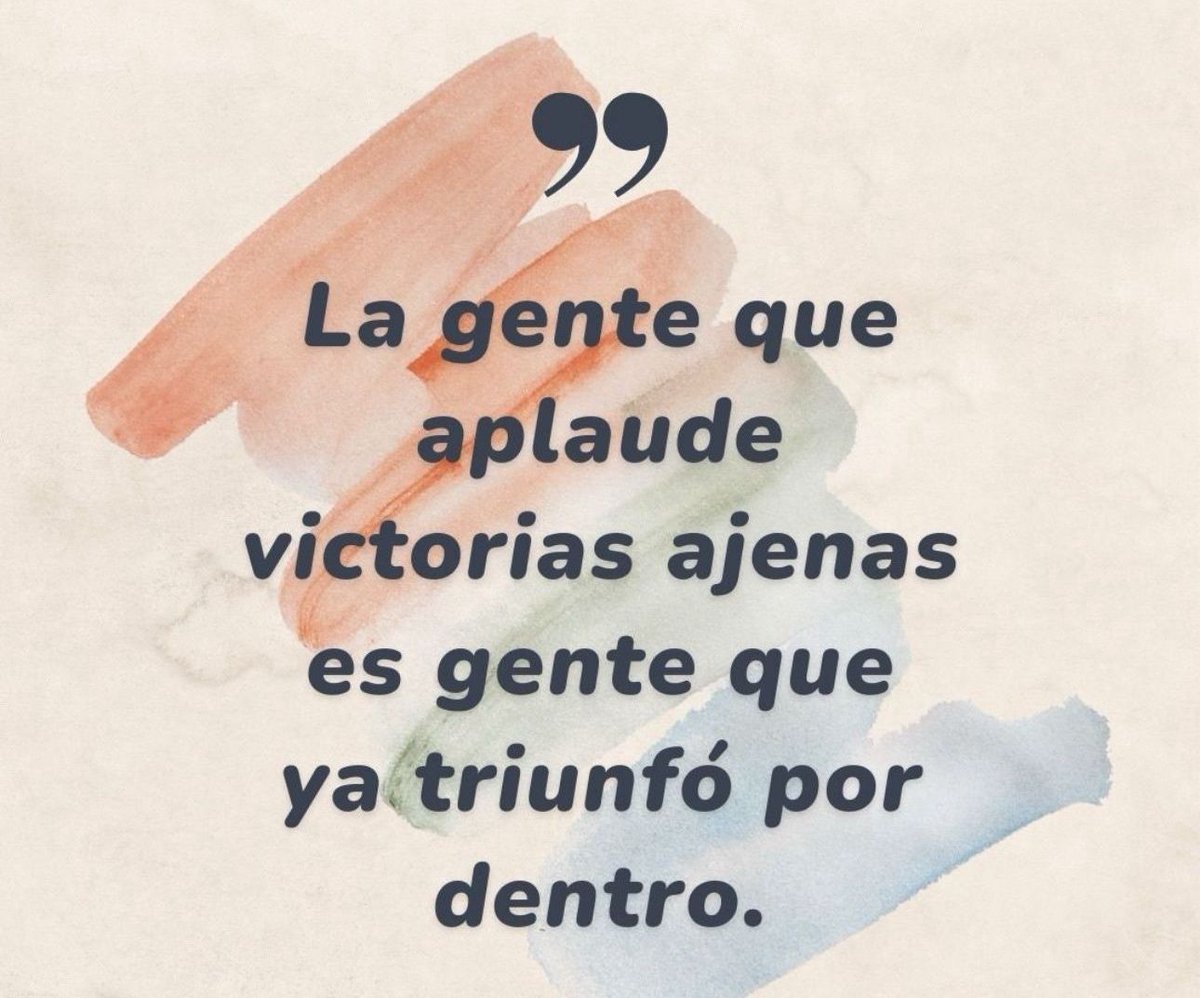 🙌 Aplaudir el éxito ajeno no te hace menos.
Te hace grande.
La gente que ya ganó por dentro,
no compite — inspira.
No envidia — impulsa.
Ese es el verdadero triunfo. 
#FelizJuevesATodos