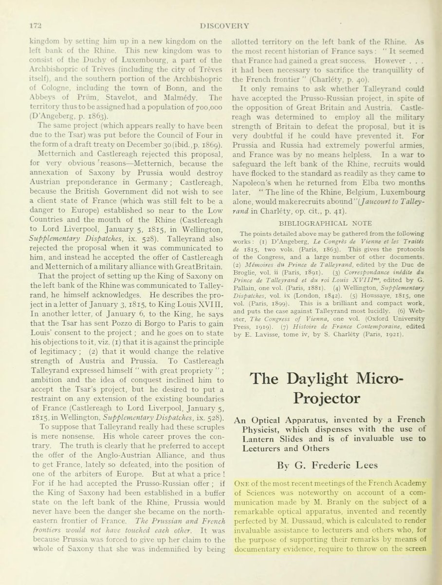RealPreCinema's tweet image. ‘The Dussaud’  as Dussaud himself called his Microphonograph found on pp172, 173, 174, 175 of ‘Discovery-- A Monthly Popular Journal of Knowledge,’  edited by A. S. Russell, London, volume I, January to December issue, 1920. Article by G. Frederic Lees.