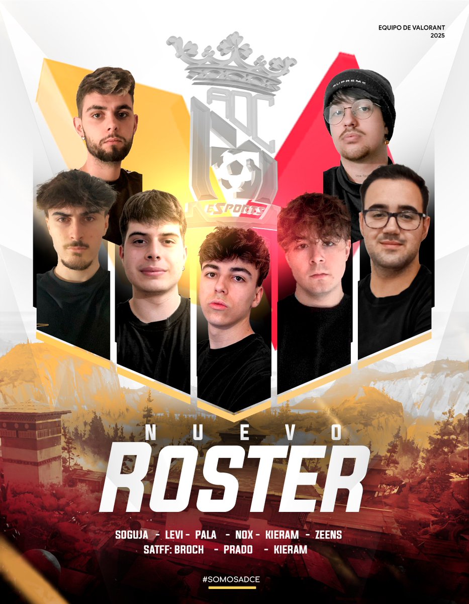 Hoy presentamos el nuevo roster que defenderá los colores de nuestro club ⚪️⚫️

¡ Damos la bienvenida a este nuevo, potente, increíble, mastodonde ROSTER de <a href="/VALORANTes/">VALORANT</a> !

Estos chicos son una locura 🤪

Formado por:
<a href="/zeensvlr/">Zeens</a> 
<a href="/Noxfps_/">Nx</a>
<a href="/sogujavl/">soguja</a>
<a href="/Paladinee1/">Paladineeh</a>
<a href="/Levi_XDD/">Levinton</a>

🧠🪡