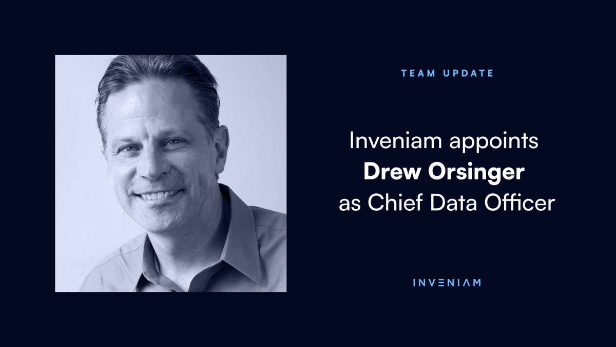 Inveniam (@inveniamio) on Twitter photo Excited to welcome <a href="/DrewOrsinger/">Drew Orsinger</a> as Inveniam’s Chief Data Officer!
A tech + security leader with experience at SpaceX, CME Group & Honeywell, Drew brings 25+ years of expertise to help power the systematic trading of private market assets.
#TeamInveniam #AI #PrivateMarkets Excited to welcome <a href="/DrewOrsinger/">Drew Orsinger</a> as Inveniam’s Chief Data Officer!
A tech + security leader with experience at SpaceX, CME Group & Honeywell, Drew brings 25+ years of expertise to help power the systematic trading of private market assets.
#TeamInveniam #AI #PrivateMarkets