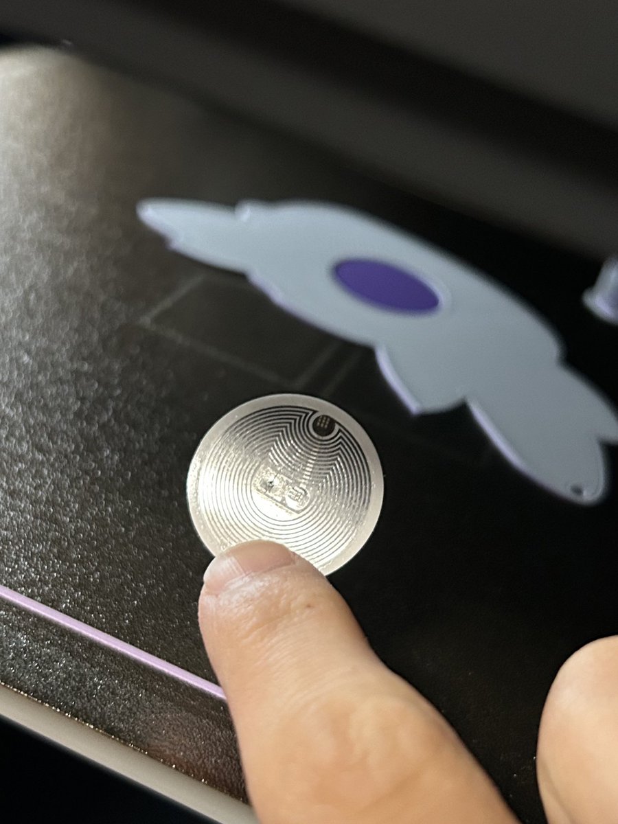 一時停止コマンドを挟んで NFCタグを埋め込み...！