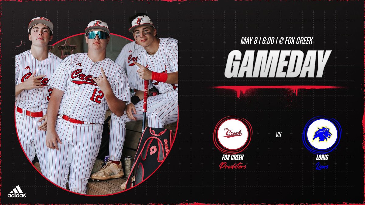 It’s GAMEDAY! Fox Creek will host Loris tonight at 6:00. Tickets are $8 at the gate, no FCHS/Booster passes will be accepted. #TheCreek
