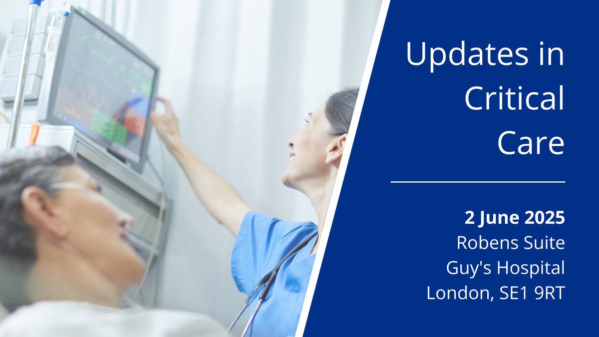 GSTT Events (@gsttevents) on Twitter photo Micronutrients through a critical lens
Dr Ehsan Ahmadnia will discuss the role of micronutrients in critical care + their impact on patient outcomes at our Updates in Critical Care Meeting on 2 June, London.
Book here today: bit.ly/42SGURY
#CriticalCare #ICU <a href="/GSTT_ICU/">Guy's & St Thomas' NHS Trust Critical Care</a> Micronutrients through a critical lens
Dr Ehsan Ahmadnia will discuss the role of micronutrients in critical care + their impact on patient outcomes at our Updates in Critical Care Meeting on 2 June, London.
Book here today: bit.ly/42SGURY
#CriticalCare #ICU <a href="/GSTT_ICU/">Guy's & St Thomas' NHS Trust Critical Care</a>