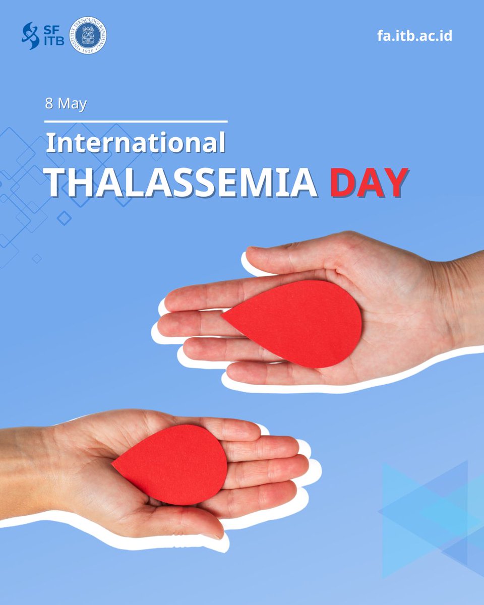 FarmasiItb's tweet photo. Selamat Hari Thalassemia Sedunia!

Mari tingkatkan kesadaran tentang thalassemia.

Bersama, kita bisa ciptakan generasi bebas thalassemia

#thalassemiaday
#cegahthalassemia
#farmasiitb https://t.co/o0E2OWdQQs