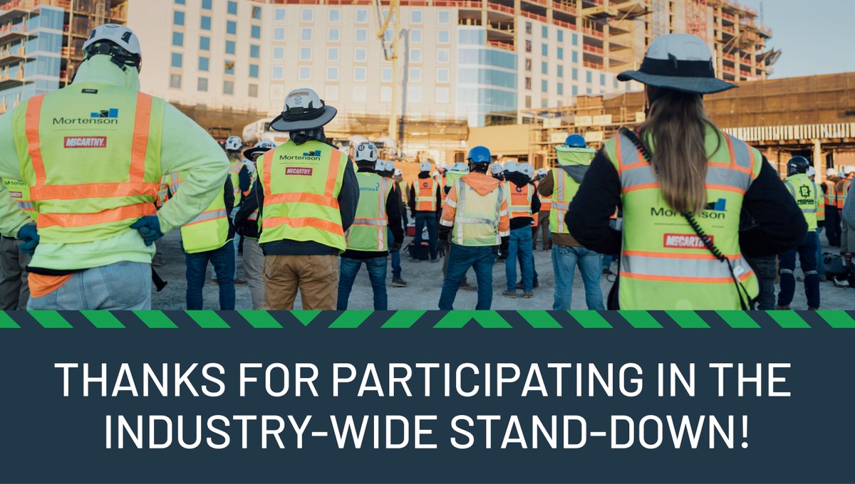 Thanks to all who joined us for the industry-wide stand-down. Get your certificate of participation to be recognized for joining our efforts to raise construction safety and fall hazard awareness here buff.ly/dhDBiNQ 

#ConstructionSafetyWeek