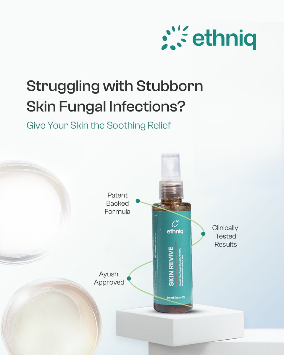 ethniqmed's tweet image. Skin Revive - a clinically tested solution for persistent skin issues.

Crafted with care, backed by science, and designed for real results - without harsh steroids.

#Ethniq #clinicallytested #naturalskincare #skinrecovery #ethniq #skinrevive #naturalremedy #fungaltreatment