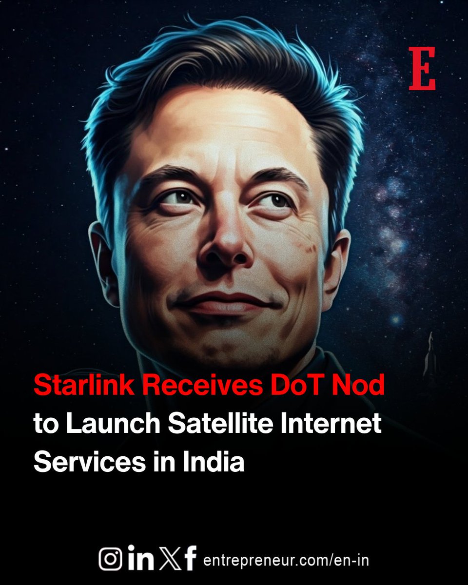#Update

Starlink has received a Letter of Intent from India's DoT for GMPCS, VSAT, and ISP licenses after agreeing to revised security guidelines.

This marks progress in India's satellite broadband sector, though final approval awaits full licensing obligations.

The government