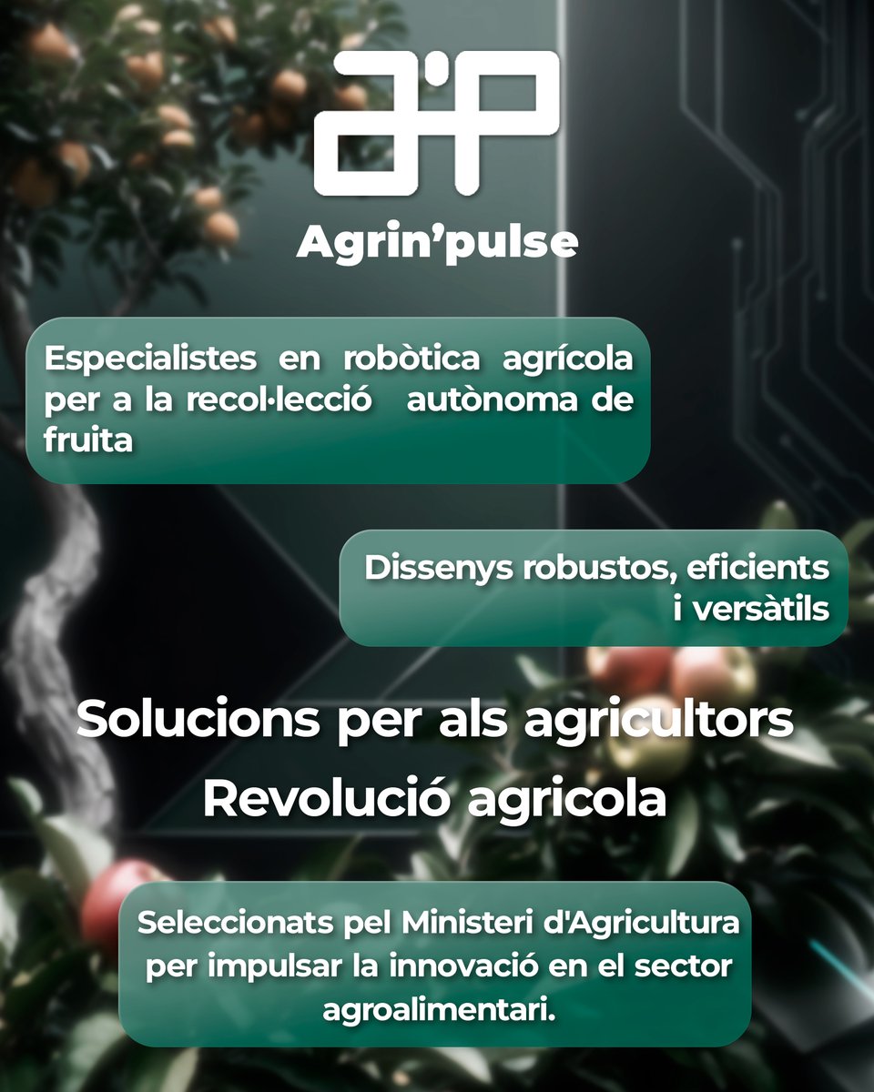 Cluster FEMAC (@femac_cat) on Twitter photo 🚀 Avui us presentem <a href="/Agrinpulse/">Agrin'pulse</a> , una startup de Lleida que està revolucionant el sector agroalimentari amb robòtica i intel·ligència artificial. 🌾🤖
Recol·lecció, herbicides i transport: tot amb una plataforma 100% elèctrica! 🔋🍑
#ConeixAlsNostresSocis #femac 🚀 Avui us presentem <a href="/Agrinpulse/">Agrin'pulse</a> , una startup de Lleida que està revolucionant el sector agroalimentari amb robòtica i intel·ligència artificial. 🌾🤖
Recol·lecció, herbicides i transport: tot amb una plataforma 100% elèctrica! 🔋🍑
#ConeixAlsNostresSocis #femac