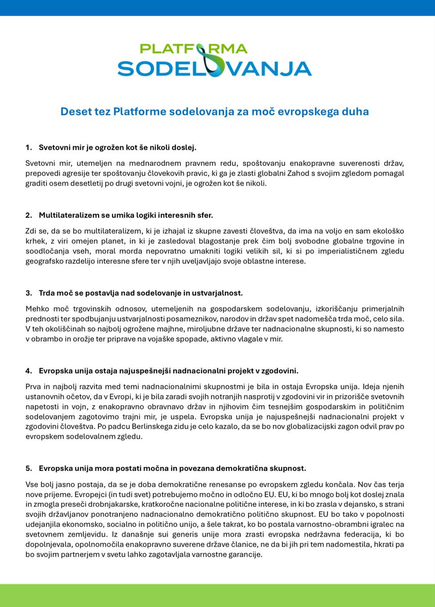 Platforma Sodelovanja tweet media