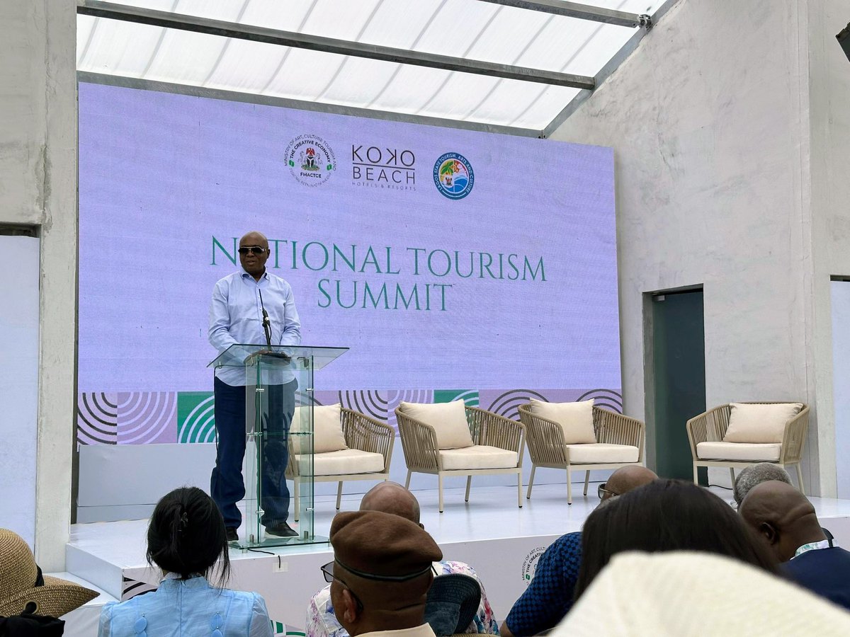 bukolasaraki's tweet photo. Today, I had the privilege of participating in an important dialogue on the future of tourism in Nigeria—at the National Tourism Summit 2025, held at the beautiful Koko Beach Hotel & Resort in Lagos. It was an honour to join stakeholders from the tourism, finance, and infrastructure sectors — each bringing their unique perspective to the table.

In my remarks, I spoke about the need to build a stronger, more resilient tourism sector; one that connects people not just to destinations, but to opportunity. That means investing in infrastructure and supporting the small businesses and entrepreneurs who are the backbone of this industry.

I salute my dear friend and brother, Mr Richard Shittu and his forward-thinking team, whose audacious vision and tireless execution not only brought this summit to life but, through their pioneering investment in Koko Beach & Resorts, have set a new benchmark for what is possible in Nigerian tourism.