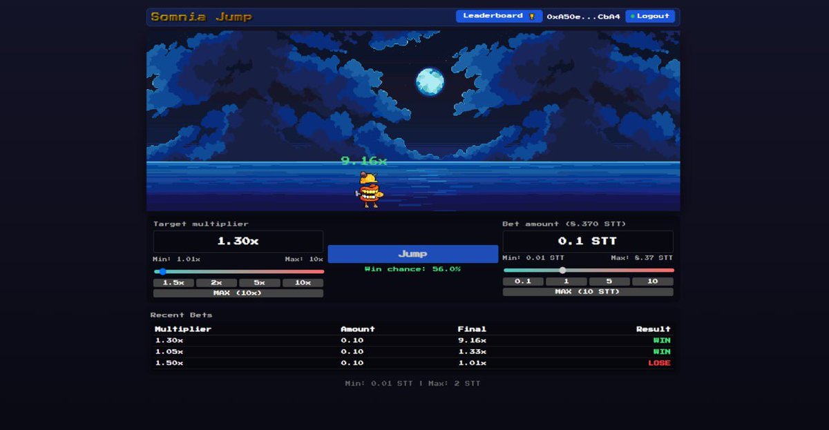 New game from Somnia!

I noticed that all quests were suddenly closed without notice, possibly indicating a snapshot. I only completed part of them, and they were supposed to be unlimited...

❗️Let’s do 1 new available quest.

Their new game is — somniajump.fun