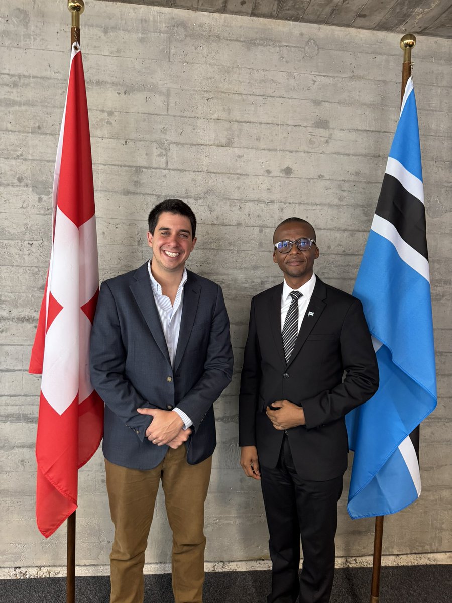 Felipe Paullier (@felipepaullier) on Twitter photo Great to meet the Vice-President of Botswana 🇧🇼, <a href="/ndabagaolathe/">Ndaba Gaolathe</a>, on the sidelines of the <a href="/SG__Symposium/">St. Gallen Symposium</a> in Switzerland. We discussed the opportunities the implementation of the <a href="/UN/">United Nations</a> Pact for the Future offers young people—especially when it comes to their meaningful inclusion in Great to meet the Vice-President of Botswana 🇧🇼, <a href="/ndabagaolathe/">Ndaba Gaolathe</a>, on the sidelines of the <a href="/SG__Symposium/">St. Gallen Symposium</a> in Switzerland. We discussed the opportunities the implementation of the <a href="/UN/">United Nations</a> Pact for the Future offers young people—especially when it comes to their meaningful inclusion in