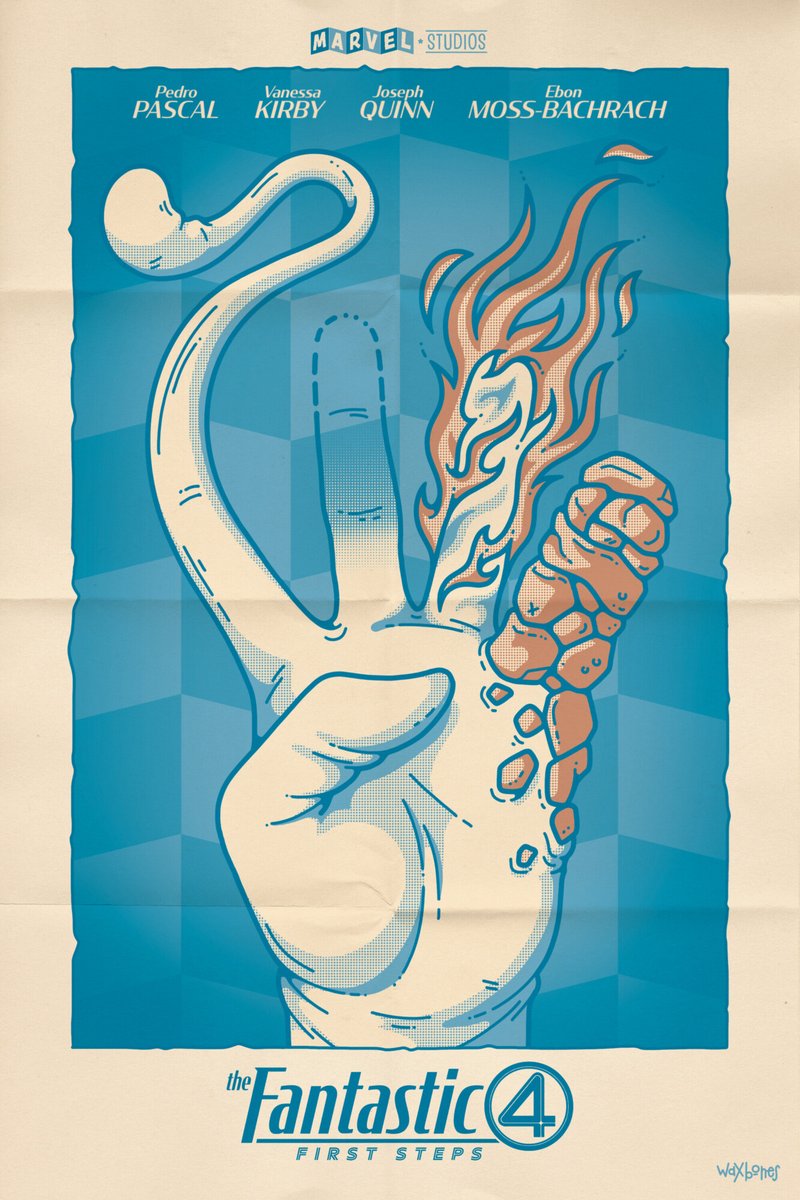 Great poster for The Fantastic four: First steps by <a href="/Waxbones/">Waxbones</a> 

#FantasticFour