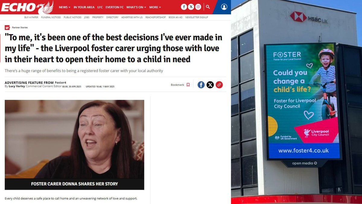 Liverpool City Council Fostering Service (@lpoolfostering) on Twitter photo "It's been one of the best decisions I've ever made in my life. If you've got that feeling, that you can help - give a child a future."
Thank you, Donna, for sharing your fostering story to inspire others about fostering with their local authority.
bit.ly/4m5ka9V "It's been one of the best decisions I've ever made in my life. If you've got that feeling, that you can help - give a child a future."
Thank you, Donna, for sharing your fostering story to inspire others about fostering with their local authority.
bit.ly/4m5ka9V
