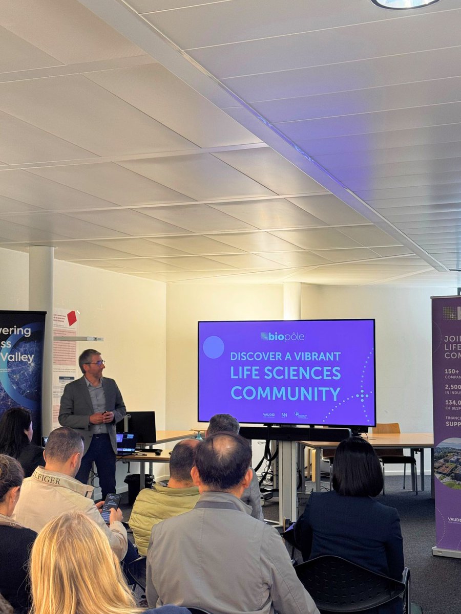 swissinnova's tweet image. 🤝 Strengthening international collaboration in life sciences innovation!
During #SwissBiotechDay 2025, we welcomed a global biopharma delegation at @parkbaselarea and @BiopoleLausanne, site of @SipWestEPFL.
🔗Read more: linkedin.com/feed/update/ur…