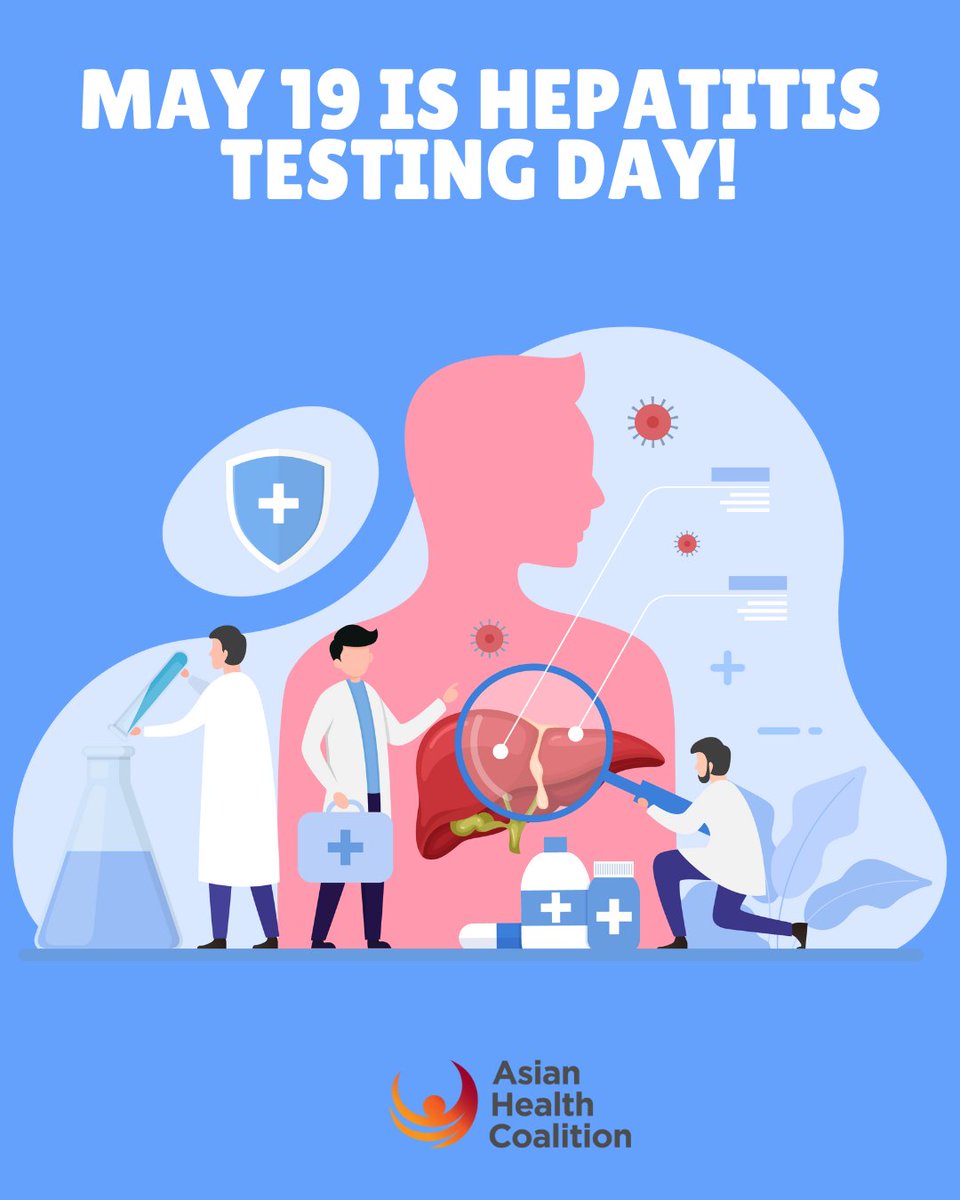 May 19th is Hepatitis Testing Day! Join us today to spread awareness about Hepatitis B and the importance of early detection through testing. Take charge of your health and get tested for Hepatitis B! #HepatitisTestingDay #DontLetHepBWin