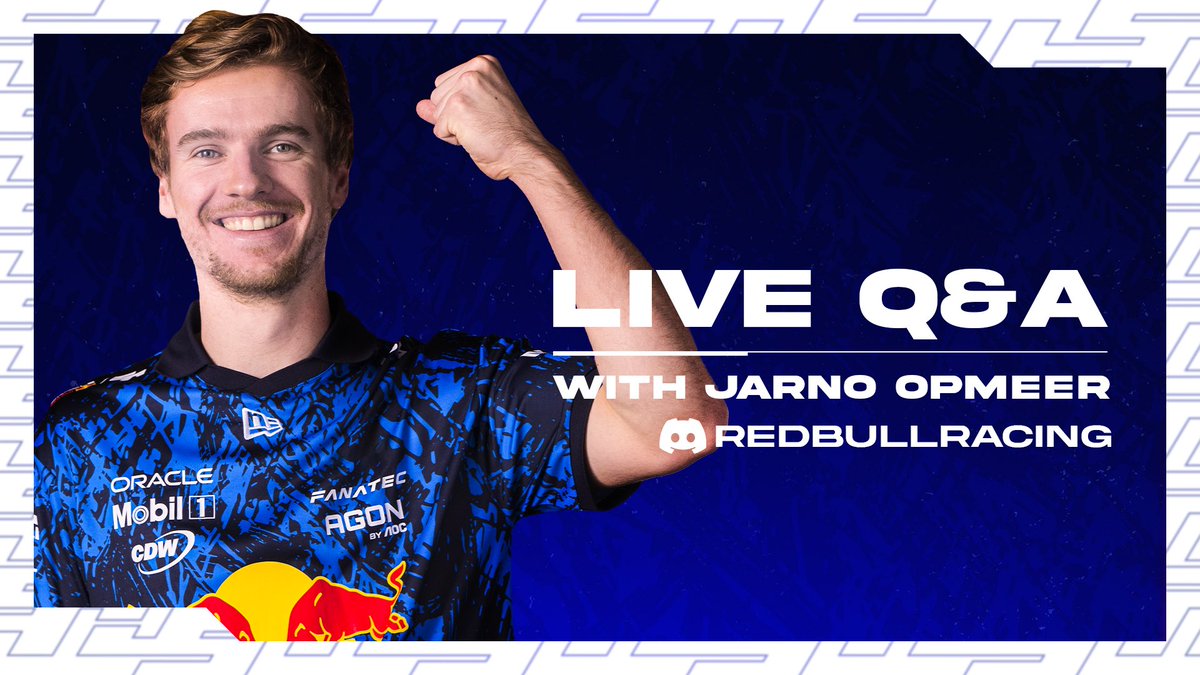 Oracle Red Bull Sim Racing (@redbullsimrace) on Twitter photo 🚨LIVE Q&A🚨
Join us tonight at 6:30pm UTC for a live Q&A with 3 x <a href="/F1Esports/">F1 Esports</a> World Champion <a href="/jarno_opmeer/">Jarno Opmeer</a> 🐐
🔗 discord.gg/redbullracing 🚨LIVE Q&A🚨
Join us tonight at 6:30pm UTC for a live Q&A with 3 x <a href="/F1Esports/">F1 Esports</a> World Champion <a href="/jarno_opmeer/">Jarno Opmeer</a> 🐐
🔗 discord.gg/redbullracing