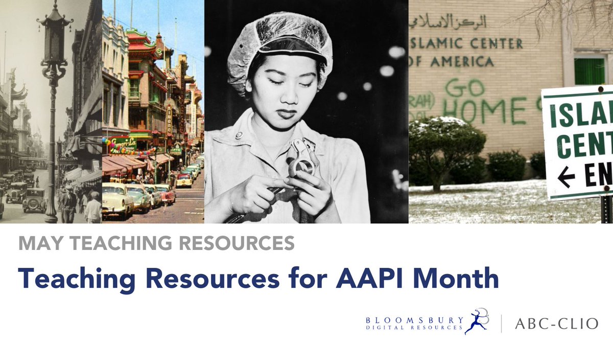 Dive into a plethora of Asian American teaching resources this May for #AAPI month! Bloomsbury / ABC-CLIO’s The Asian American Experience database helps educators highlight integral Asian American contributions to American History. 👉abc-clio.com/free-resources/