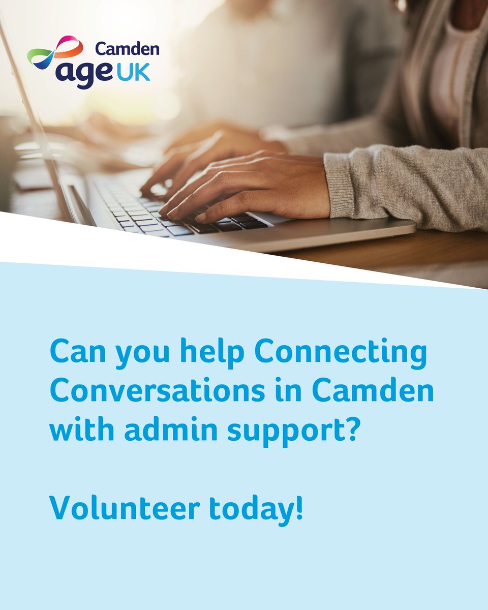 We're looking for an Admin Support Volunteer for Connecting Conversations in Camden - a monthly gathering that brings together those living with dementia, their carers, and local support networks. Find out more and apply here 👉 buff.ly/3CD39OY