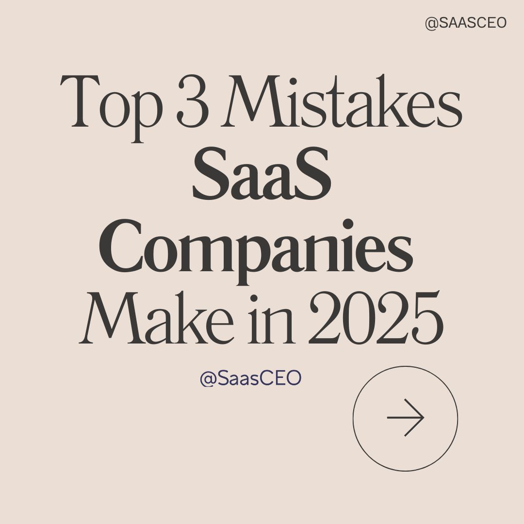 VictorCheng's tweet image. 💥 Top 3 mistakes SaaS companies are still making in 2025:

If you&apos;re building or scaling a SaaS company, avoid these.
A quick thread to help you grow smarter 🧵👇
#SaaS #StartupTips #B2BTech