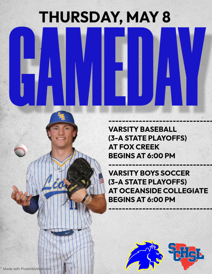 Good luck to our baseball &amp; boys soccer teams this evening as they compete in second round playoff matchups. Let's get the job done Lions!