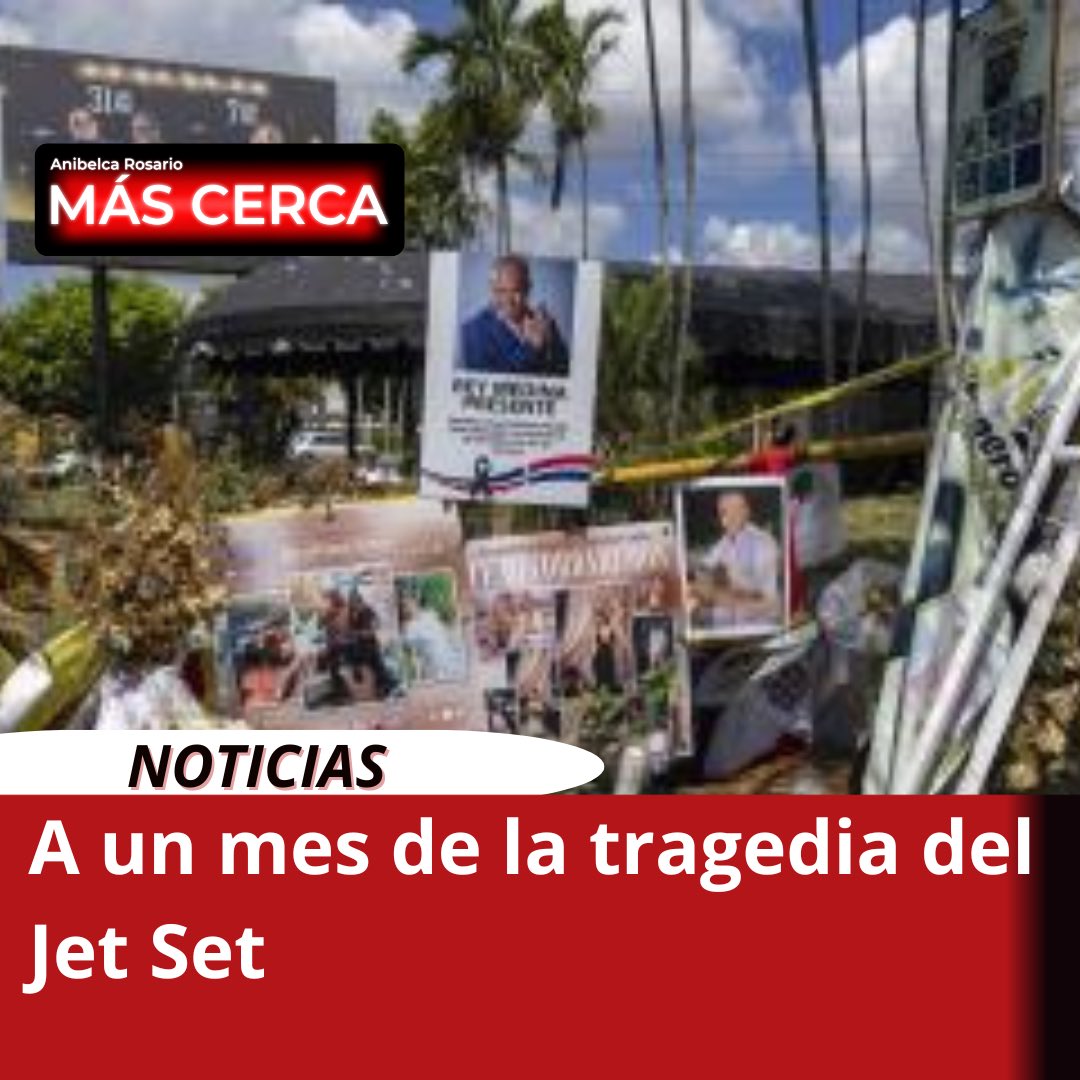 Hoy se cumple un mes de la tragedia ocurrida el pasado 8 de abril en la discoteca Jet Set, donde colapsó el techo del lugar dejando unas 233 personas fallecidas y casi 200 heridos, en una fiesta amenizada por el merenguero Rubby Pérez, quien también falleció en la tragedia.